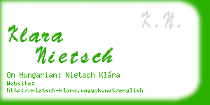 klara nietsch business card
